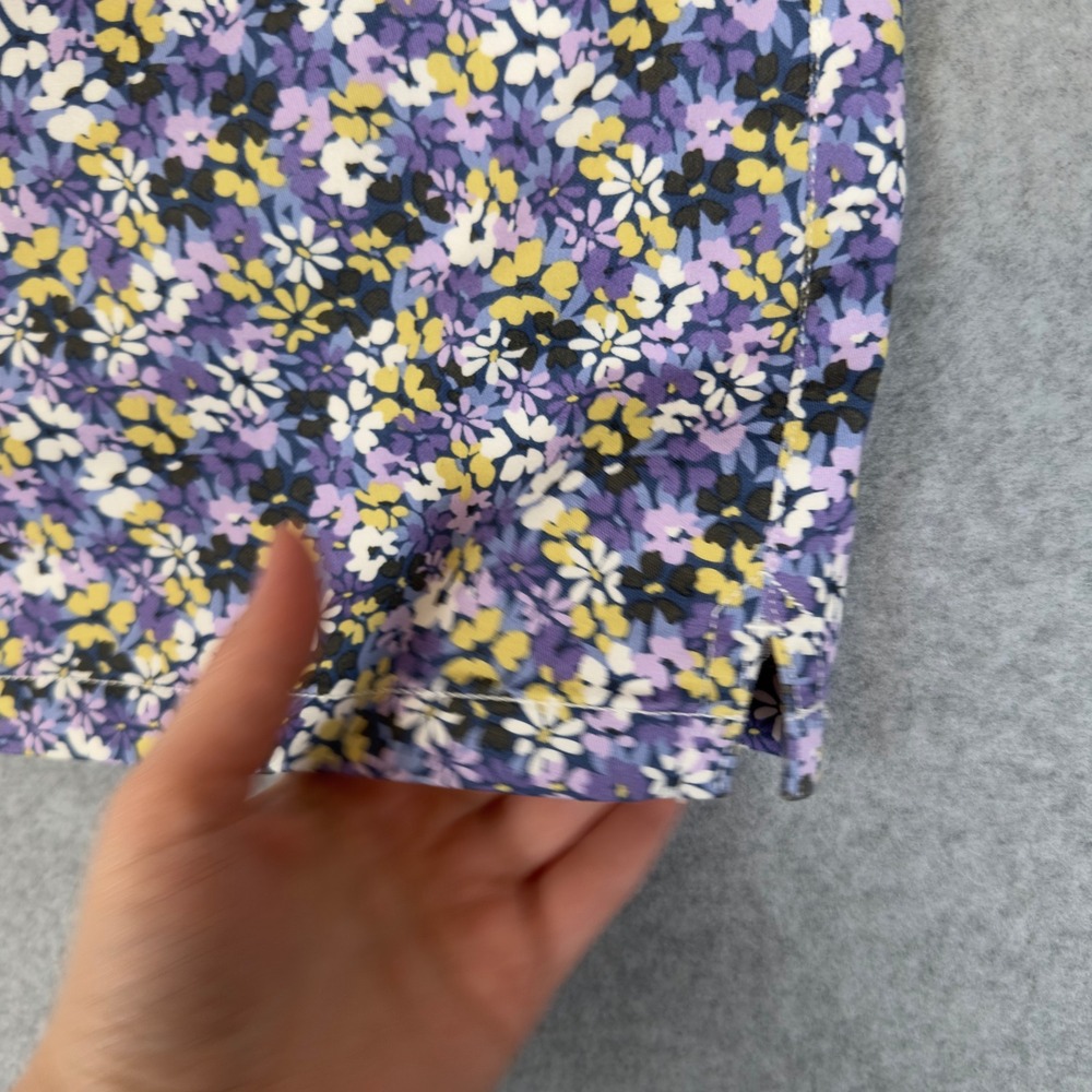 NAPA VALLEY Floral Print Mini Skort Womens 4P Purple Yellow White A Line Y2K - Picture 2 of 9
